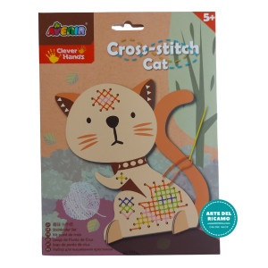 Embroidery Kit for Kids - Cross Stitch Cat